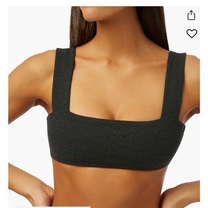 WeWoreWhat Bandeau Cotton Jersey Bra Top. Dark Heather grey. Size small.